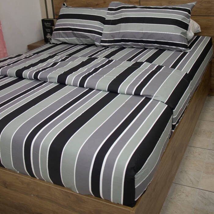 JUEGO DE SABANAS BLACK LINE 144