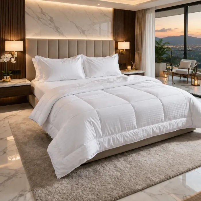 Edredón Jana Blanco - Plumón hotelero
