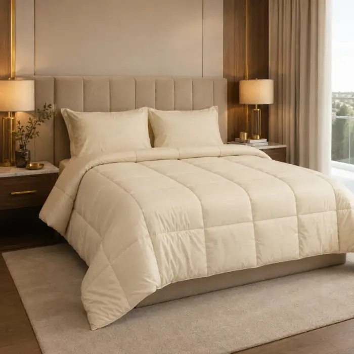 plumon jana beige unicolor creaciones apice