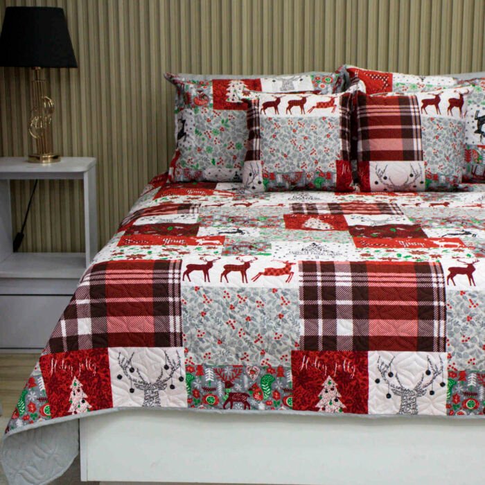 cubrelecho navidad patchaword