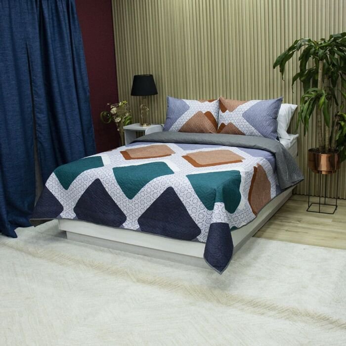 Sobrecama Becorat Geo Azure
