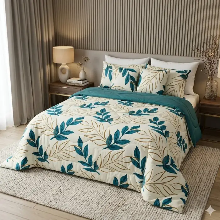 edredon golden oasis para habitacion moderna