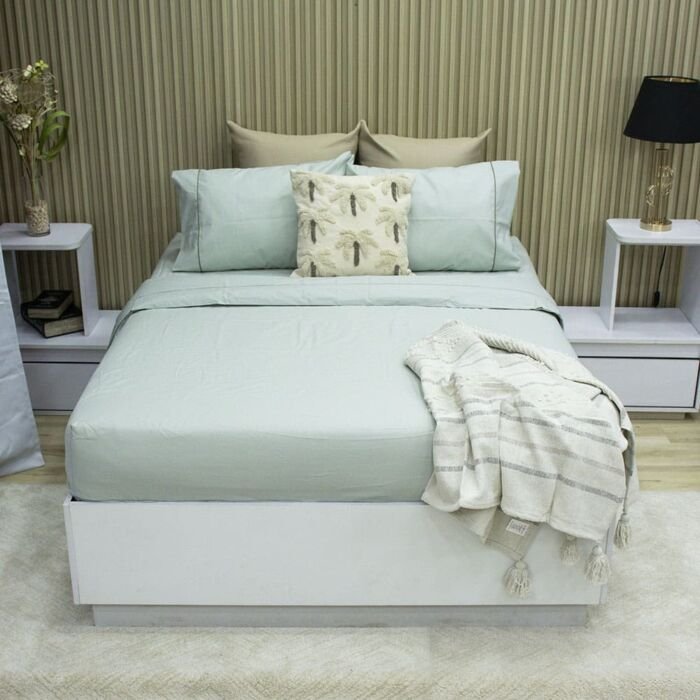 Juego de Sabanas Esencial Fresh Breeze Unicolor 144 hilos 1