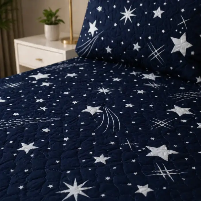edredon ajustable con funda de almohada galaxy
