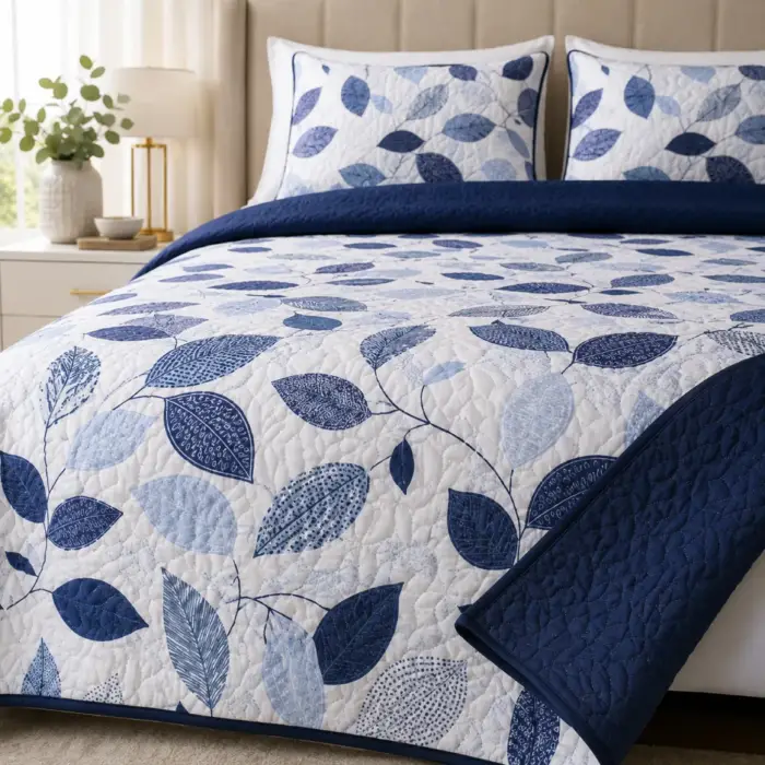 sobrecama azul oscuro doble faz cama