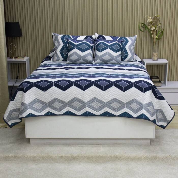 Sobrecama Deko Hexa Blue 4