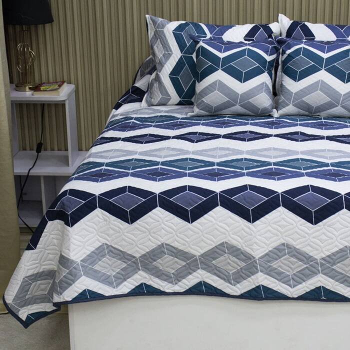 Sobrecama Deko Hexa Blue 5