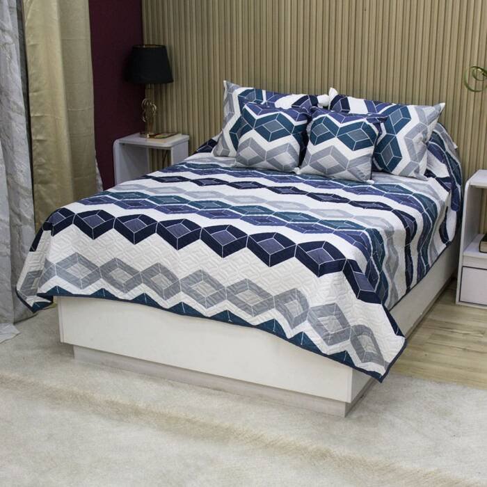 Sobrecama Deko Hexa Blue 6