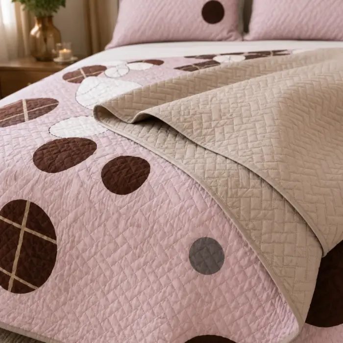 sobrecama estampada rose nordic dormitorio