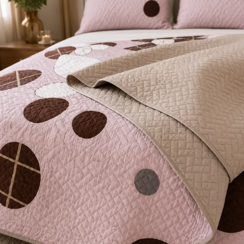 sobrecama-estampada-rose-nordic-dormitorio sobrecama estampada rose nordic dormitorio