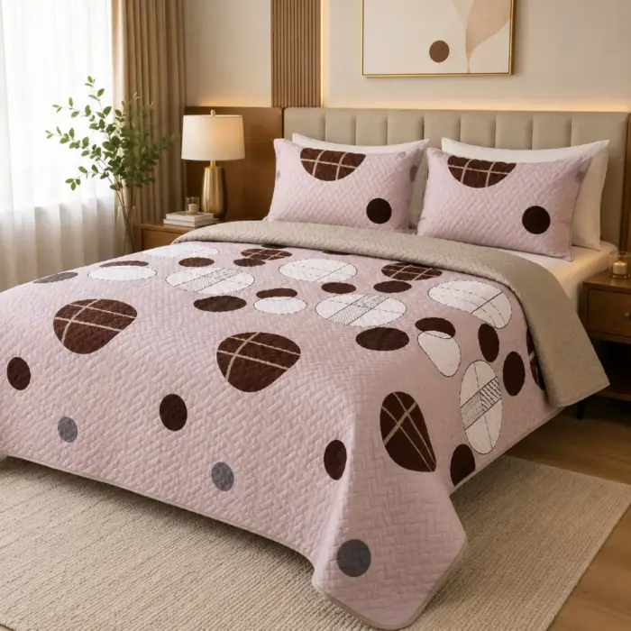 sobrecama rose nordic con fundas almohada