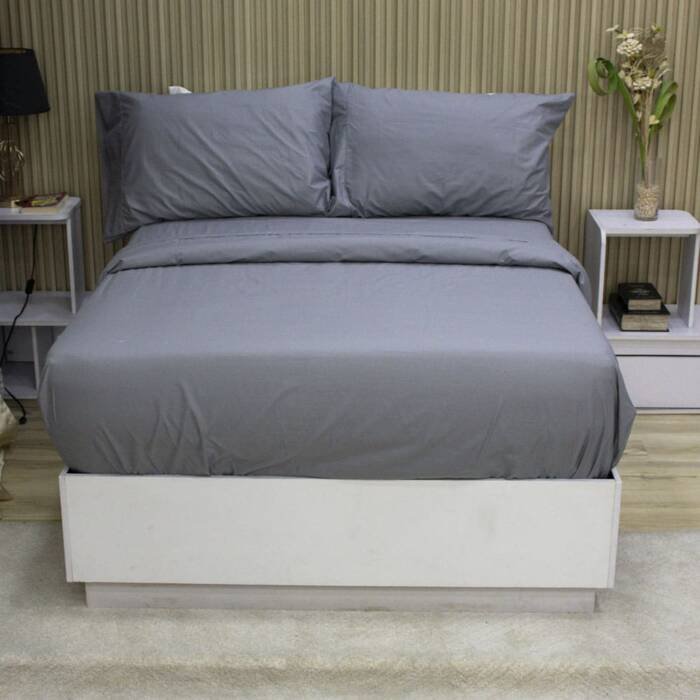 Juego de Sábanas Fuelle Plus Gray - 144 hilos